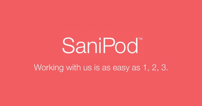 Working with SaniPod is as easy as 1, 2, 3.