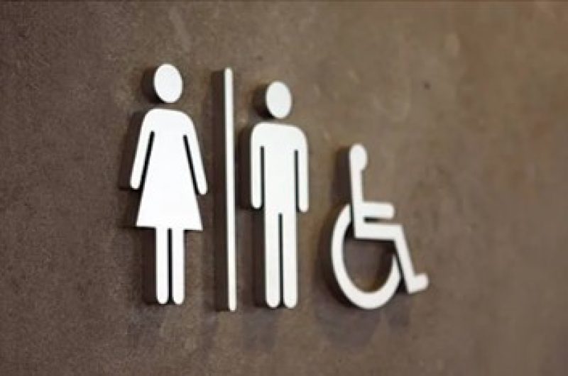 Ladies, Mens and Accessible washroom sign